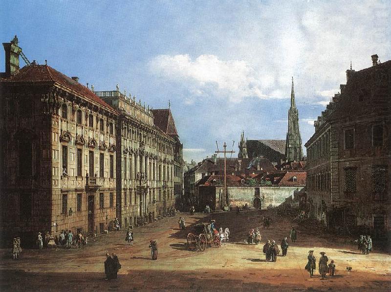 BELLOTTO, Bernardo Vienna, the Lobkowitzplatz china oil painting image